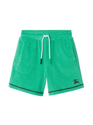 Burberry Kids EDK towelled shorts - Green