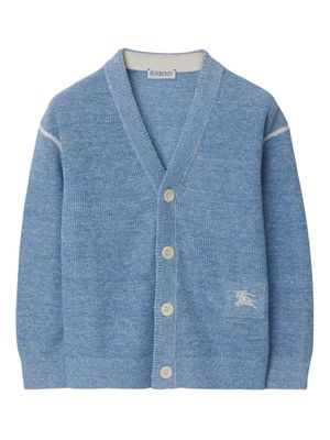 Burberry Kids EKD knitted cardigan - Blue