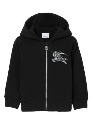 Burberry Kids EKD logo-embroidered hoodie - Black