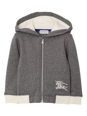 Burberry Kids EKD logo-embroidered zipped hoodie - Grey