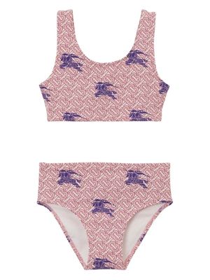 Burberry Kids EKD monogram bikini set - Pink