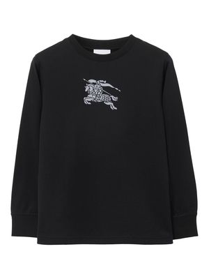 Burberry Kids EKD-motif cotton T-shirt - Black