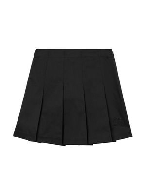 Burberry Kids EKD-motif pleated skirt - Black
