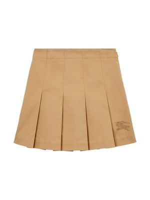 Burberry Kids EKD-motif pleated skirt - Neutrals