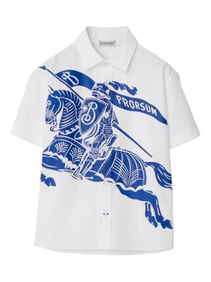 Burberry Kids EKD-print cotton shirt - White