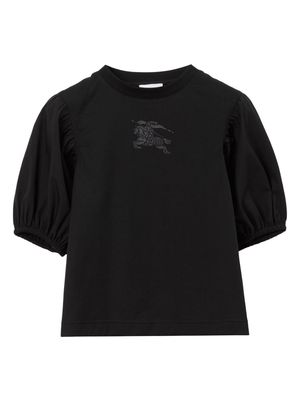 Burberry Kids EKD puff-sleeves cotton T-shirt - Black