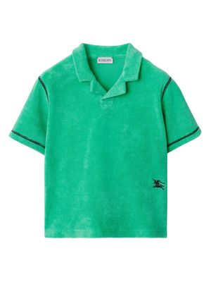 Burberry Kids EKD towelling polo shirt - Green