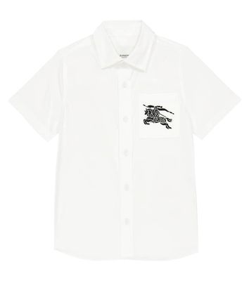 Burberry Kids Embroidered cotton shirt