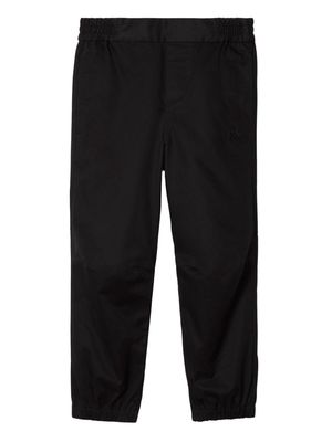 Burberry Kids Equestrian Knight cotton trousers - Black