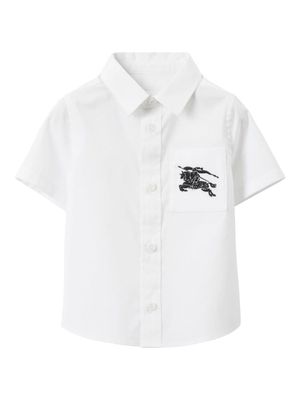 Burberry Kids Equestrian Knight-motif shirt - WHITE