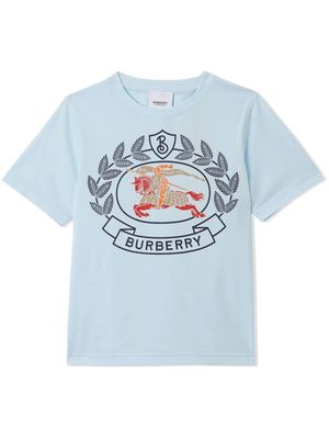 Burberry Kids Equestrian Knight-print T-shirt - Blue