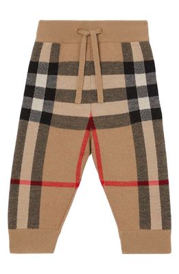 burberry Kids' Gerard Archive Check Wool & Cashmere Blend Joggers in Archive Beige Ip Check