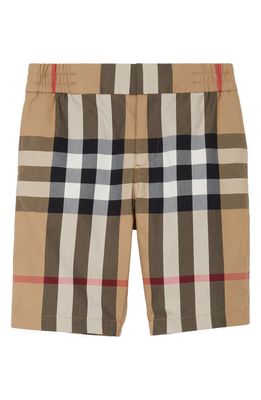 burberry Kids' Halford Check Shorts in Archive Beige Ip Chk