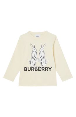 burberry Kids' Hare Long Sleeve Graphic Tee in Warm Ivory