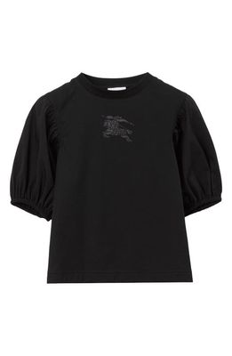 burberry Kids' Hertha Equestrian Knight Graphic T-Shirt in Black
