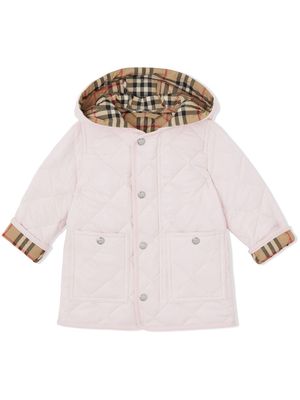 Burberry Kids hooded padded coat - Pink