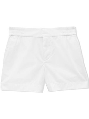 Burberry Kids Horseferry appliqué cotton twill shorts - White