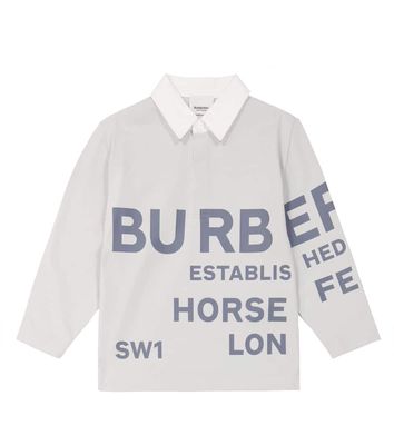 Burberry Kids Horseferry cotton polo shirt
