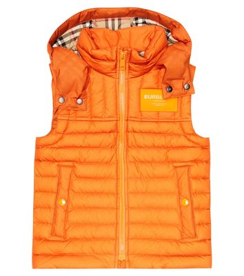 Burberry Kids Horseferry ripstop down vest