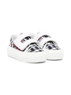 Burberry Kids I1-Mark checked sneakers - White