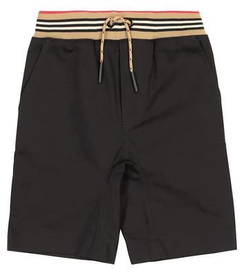 Burberry Kids Icon Stripe cotton twill shorts