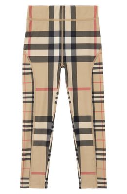burberry Kids' Isabella Check Leggings in Archive Beige Ip Chk