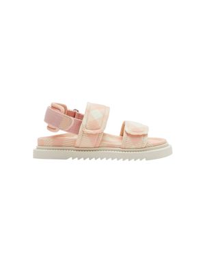 Burberry Kids Jamie checked touch-strap sandals - Pink