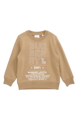 burberry Kids' Joel Horseferry Graphic Sweatshirt in Archive Beige