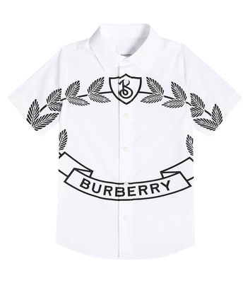 Burberry Kids Logo cotton-blend shirt