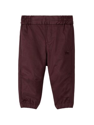 Burberry Kids logo-embroidered twill track pants