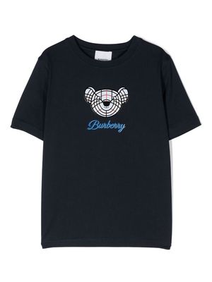 Burberry Kids logo-print cotton T-shirt - Blue