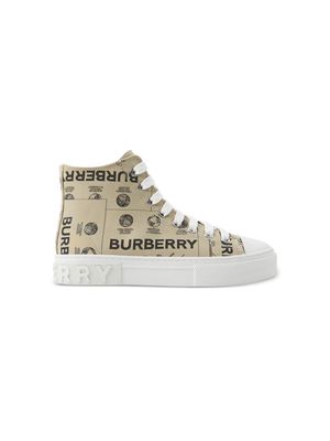 Burberry Kids logo-print high-top sneakers - Neutrals