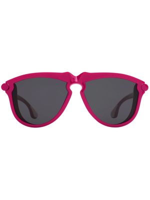 Burberry Kids logo-print navigator-frame sunglasses - Pink