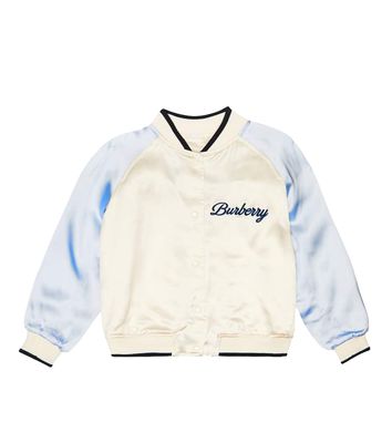 Burberry Kids Logo varsity jacket