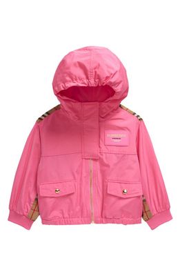burberry Kids' Marina Hooded Jacket in Bubblegum Pink