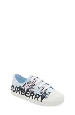 burberry Kids' Mini Larkhall Low Top Sneaker in Pale Blue