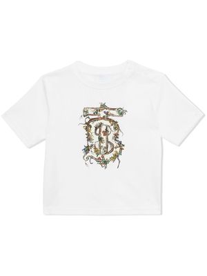 Burberry Kids monogram-motif T-shirt - White