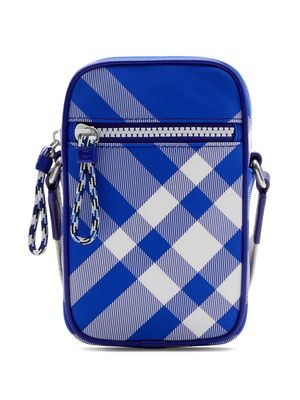 Burberry Kids Nova-check twill crossbody bag - Blue