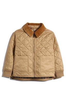 burberry Kids' Otis Quilted Jacket in Archive Beige