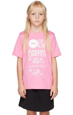 Burberry Kids Pink Montage T-Shirt