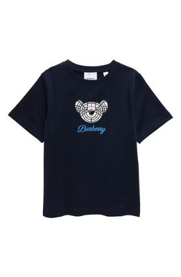 burberry Kids' Roscoe Cotton Graphic Tee in Deep Charcoal Blue