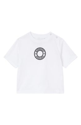 burberry Kids' Roundel Organic Cotton Logo Graphic Tee in White