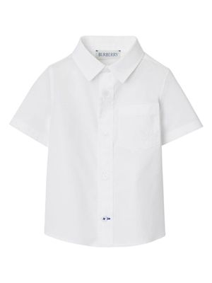 Burberry Kids short-sleeve cotton shirt - White