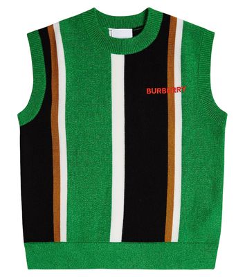 Burberry Kids Striped wool and cashmere sweater vest