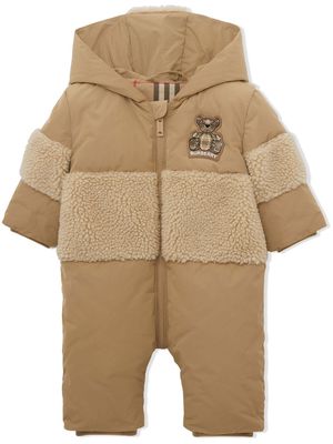 Burberry Kids Thomas Bear appliqué padded suit - Neutrals