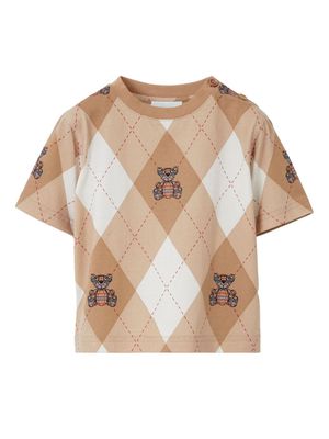 Burberry Kids Thomas Bear-print cotton T-shirt - Neutrals