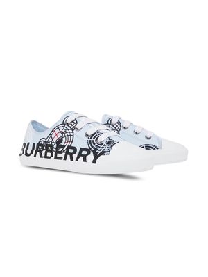 Burberry Kids Thomas Bear-print low-top sneakers - Blue
