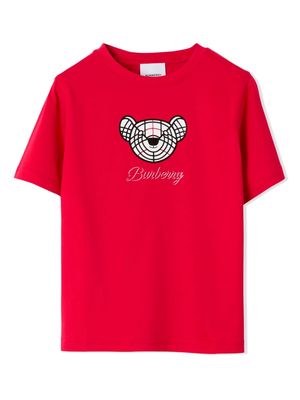 Burberry Kids Thomas Bear print T-shirt - Red