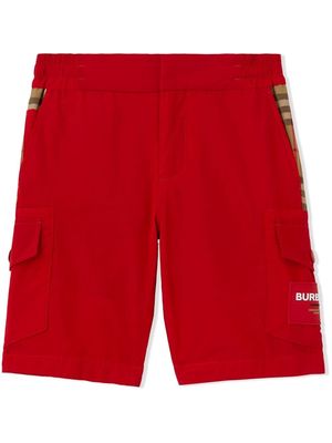 Burberry Kids Vintage Check cargo shorts - Red