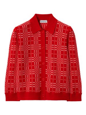 Burberry Kids Vintage Check collared cardigan